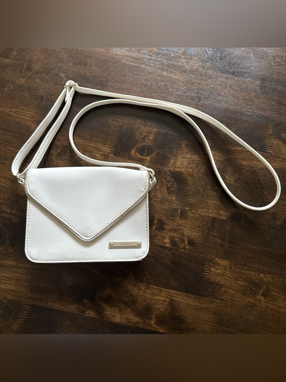 Nine West Ivory Crossbody Envelope Bag